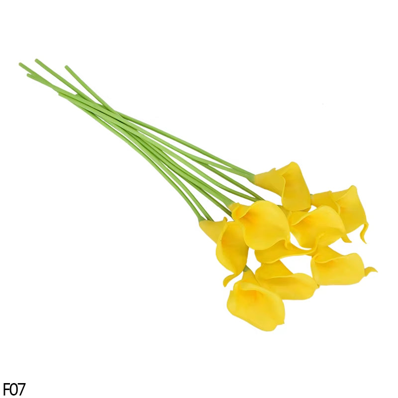 5/10 Heads Artificial Calla Lily Flowers PU Real Touch Wedding Decoration Fake Flowers Home Decoration Artificial Plants