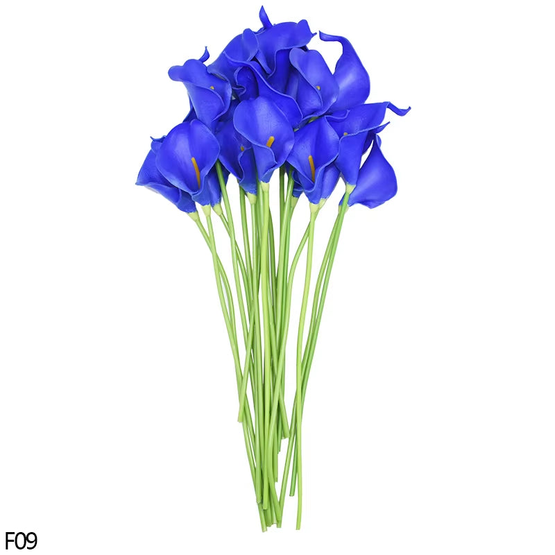 10Pcs High Quality Real Touch Calla Lily Artificial Flowers Calla Lily Bouquet for Wedding Bouquet Bridal Home Flower Decoration