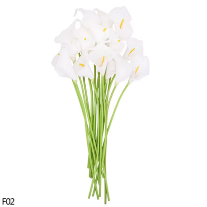 10Pcs High Quality Real Touch Calla Lily Artificial Flowers Calla Lily Bouquet for Wedding Bouquet Bridal Home Flower Decoration