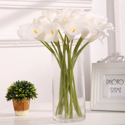 10Pcs High Quality Real Touch Calla Lily Artificial Flowers Calla Lily Bouquet for Wedding Bouquet Bridal Home Flower Decoration