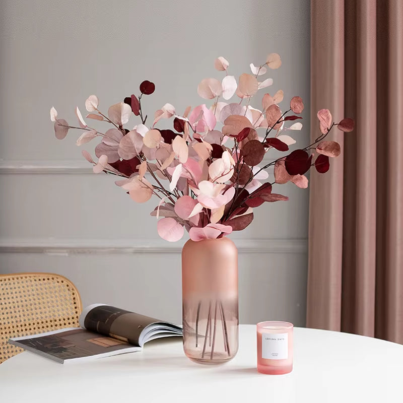 1 PC Artificial Eucalyptus Forest Apple Leaf Wedding Home Decoration Fake Plant Autumn Eucalyptus Branch Plastic Plant Decor