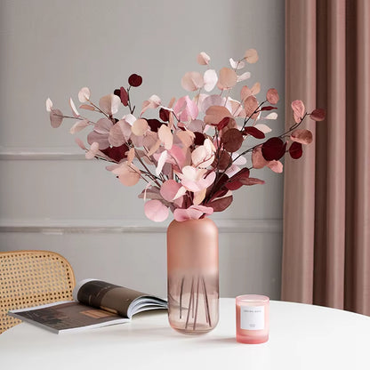 1 PC Artificial Eucalyptus Forest Apple Leaf Wedding Home Decoration Fake Plant Autumn Eucalyptus Branch Plastic Plant Decor