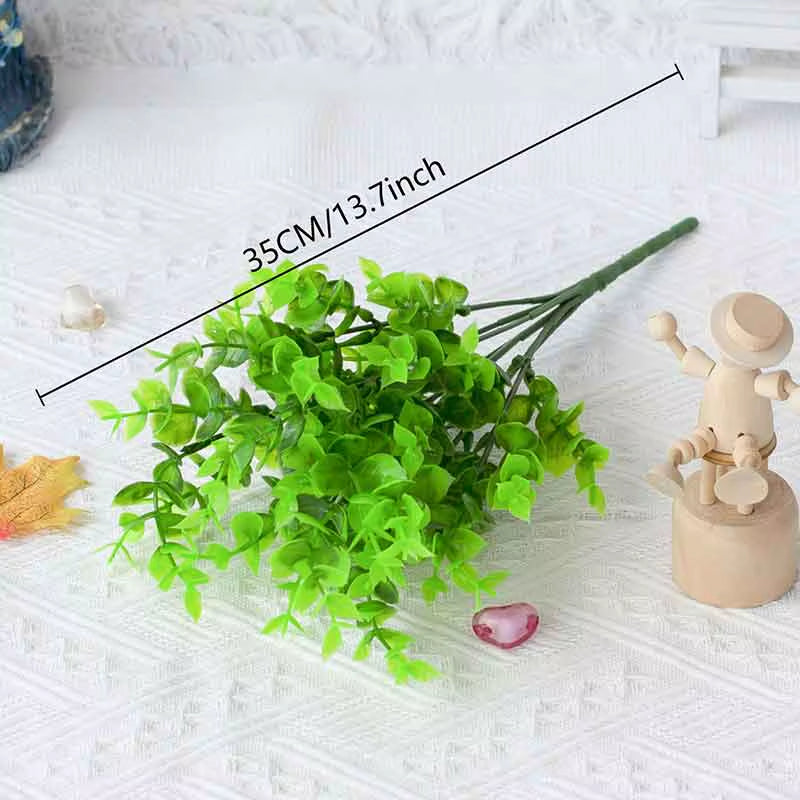 1 Bundle Outdoor Artificial Flowers UV Resistant Greenery Shrubs Plants Fake Flower Greenery for Office Wedding Garden Decor