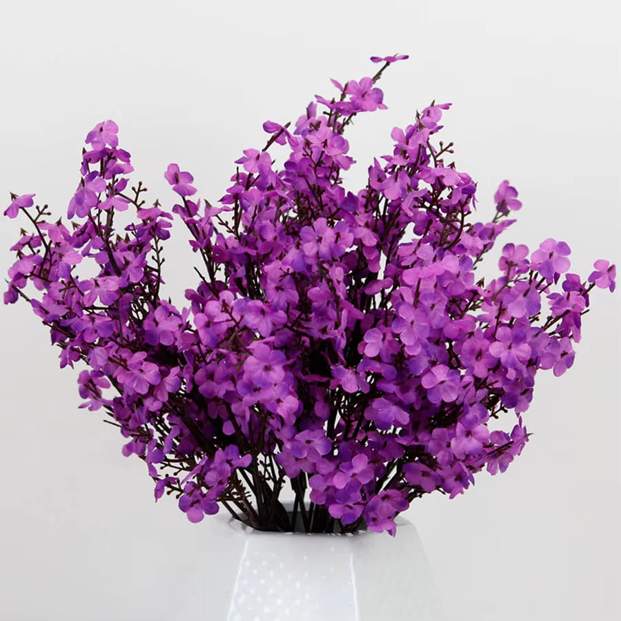 Silk White Cherry Blossom Artificial Flowers Artificial Flowers Bouquet for Wedding Home Room Decoration Babysbreath Wholesale