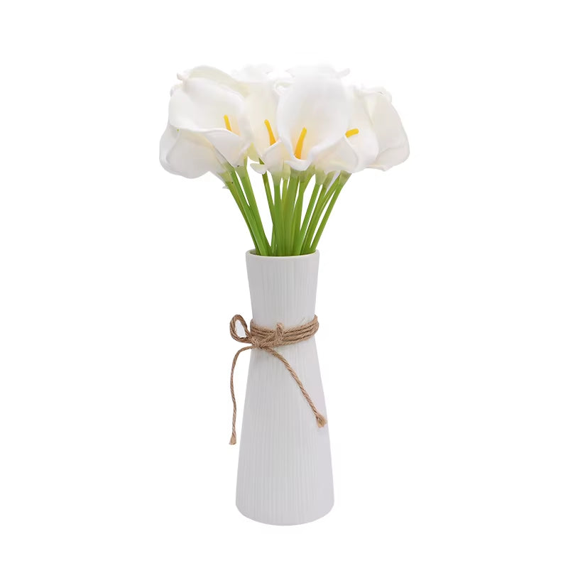 10Pcs High Quality Real Touch Calla Lily Artificial Flowers Calla Lily Bouquet for Wedding Bouquet Bridal Home Flower Decoration