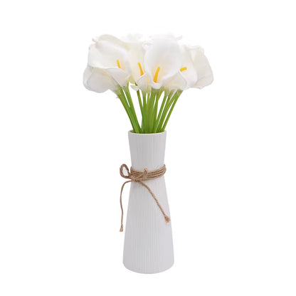 10Pcs High Quality Real Touch Calla Lily Artificial Flowers Calla Lily Bouquet for Wedding Bouquet Bridal Home Flower Decoration