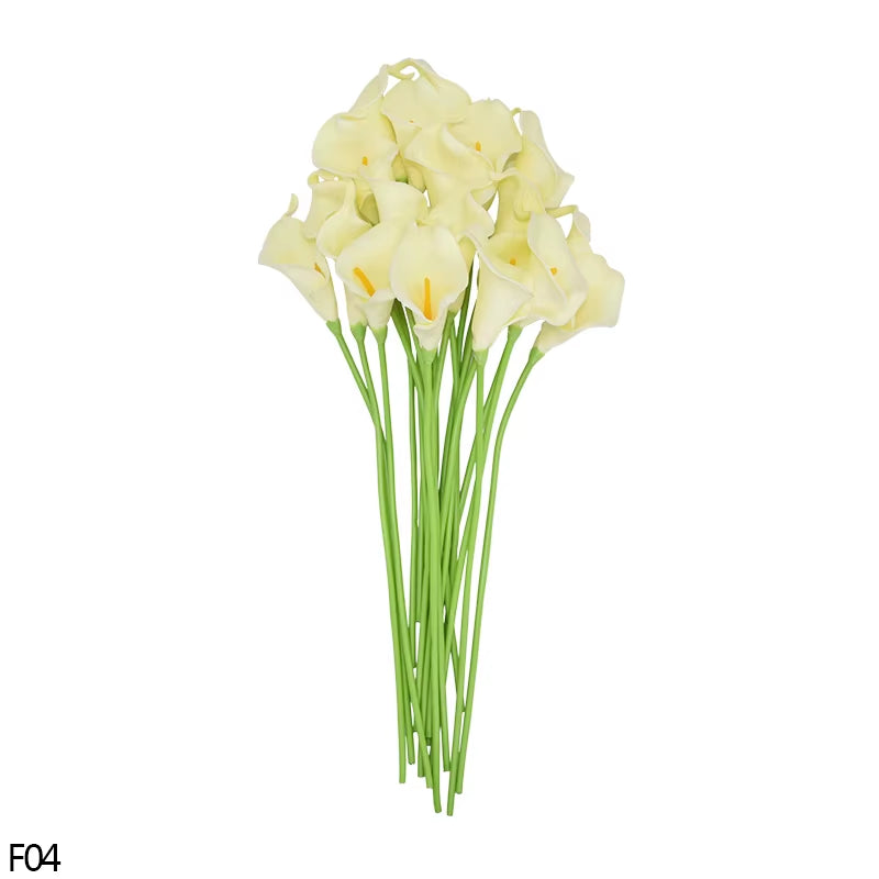 10Pcs High Quality Real Touch Calla Lily Artificial Flowers Calla Lily Bouquet for Wedding Bouquet Bridal Home Flower Decoration