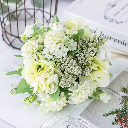 Nordic Artificial Flower Rose Holding Wedding Bouquet Silk Flower for Home Party Table Decoration Fall Decorations Fake Flower