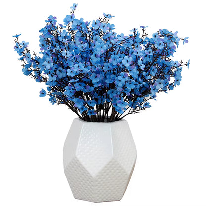 Silk White Cherry Blossom Artificial Flowers Artificial Flowers Bouquet for Wedding Home Room Decoration Babysbreath Wholesale