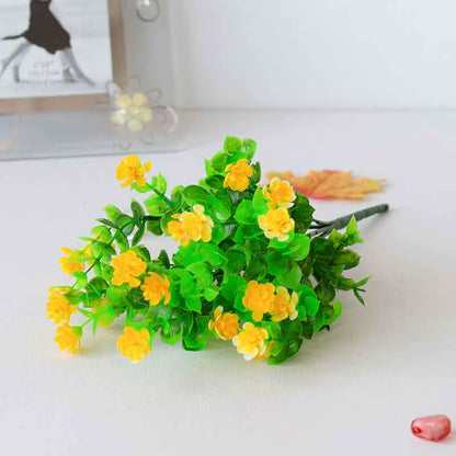 1 Bundle Outdoor Artificial Flowers UV Resistant Greenery Shrubs Plants Fake Flower Greenery for Office Wedding Garden Decor