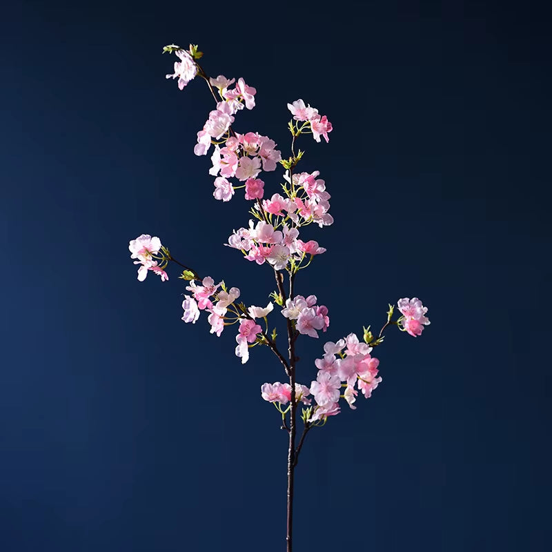 Cherry Blossom Long Branch Pink Room Decor Artificial Flowers Bedroom Decoration Flores Deco Mariage Wedding White Floral