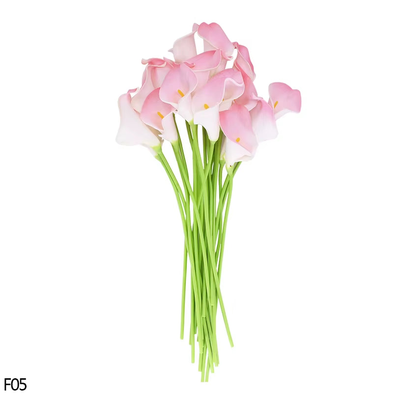 10Pcs High Quality Real Touch Calla Lily Artificial Flowers Calla Lily Bouquet for Wedding Bouquet Bridal Home Flower Decoration