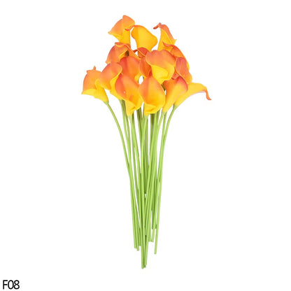 10Pcs High Quality Real Touch Calla Lily Artificial Flowers Calla Lily Bouquet for Wedding Bouquet Bridal Home Flower Decoration