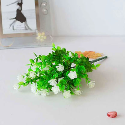 1 Bundle Outdoor Artificial Flowers UV Resistant Greenery Shrubs Plants Fake Flower Greenery for Office Wedding Garden Decor