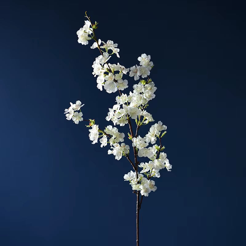 Cherry Blossom Long Branch Pink Room Decor Artificial Flowers Bedroom Decoration Flores Deco Mariage Wedding White Floral
