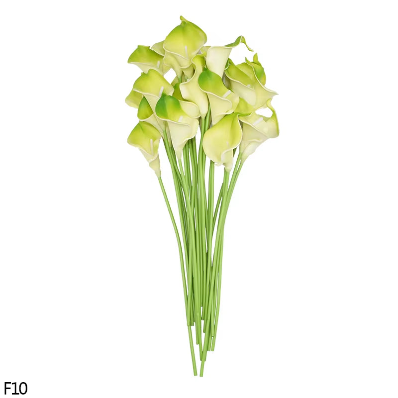 10Pcs High Quality Real Touch Calla Lily Artificial Flowers Calla Lily Bouquet for Wedding Bouquet Bridal Home Flower Decoration