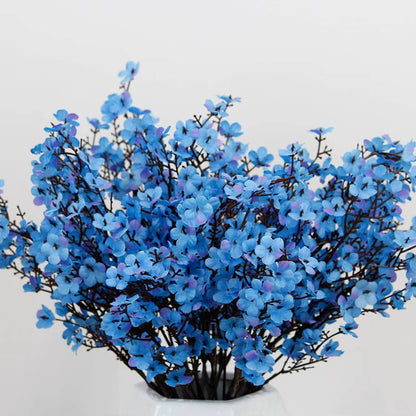 Silk White Cherry Blossom Artificial Flowers Artificial Flowers Bouquet for Wedding Home Room Decoration Babysbreath Wholesale