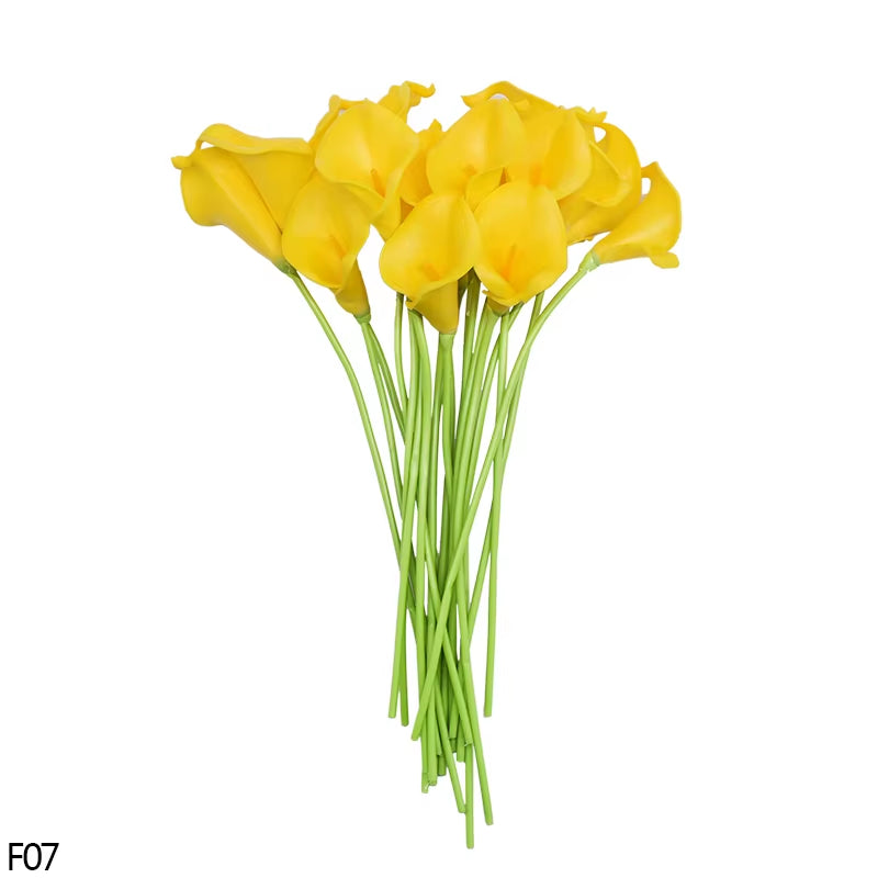 10Pcs High Quality Real Touch Calla Lily Artificial Flowers Calla Lily Bouquet for Wedding Bouquet Bridal Home Flower Decoration