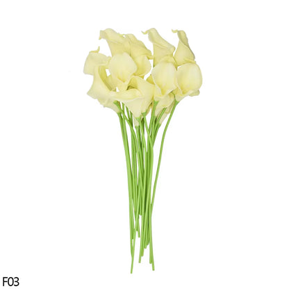 10Pcs High Quality Real Touch Calla Lily Artificial Flowers Calla Lily Bouquet for Wedding Bouquet Bridal Home Flower Decoration