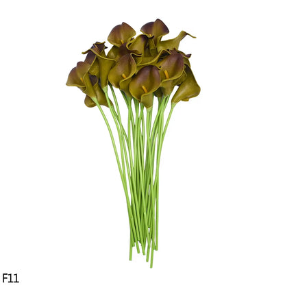 10Pcs High Quality Real Touch Calla Lily Artificial Flowers Calla Lily Bouquet for Wedding Bouquet Bridal Home Flower Decoration