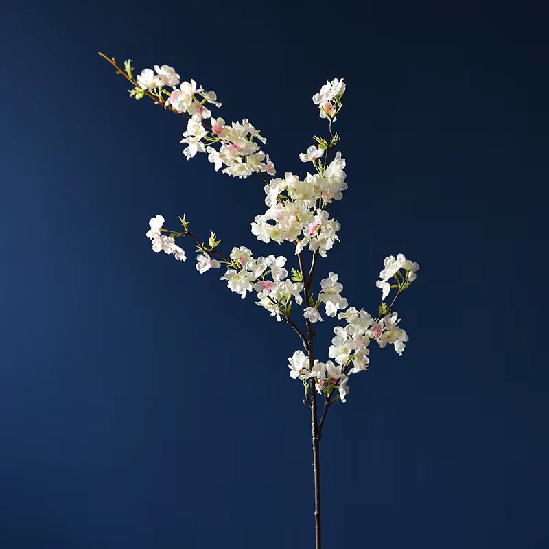 Cherry Blossom Long Branch Pink Room Decor Artificial Flowers Bedroom Decoration Flores Deco Mariage Wedding White Floral